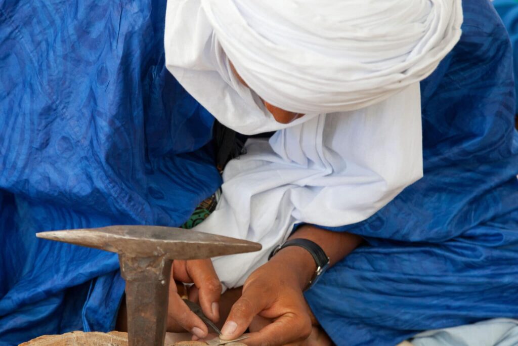Waterperry Arts in Action 2012 Tuareg jewellery artisan at work 7